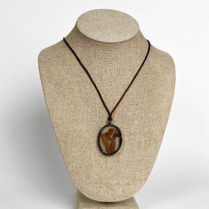 Vintage Dried Floral Pendant Necklace Whimsigoth Witchy Nature Magic Wicken